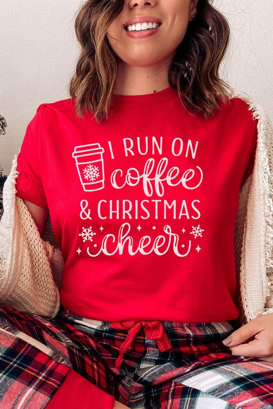 Red Coffee & Christmas Cheer Graphic Tee