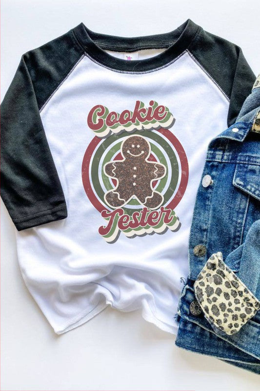 Boys Christmas Cookie Tester Baseball Tee