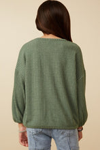 Load image into Gallery viewer, Girls Olive Knit Top
