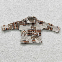 Load image into Gallery viewer, Khaki Aztec Flannel
