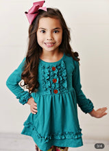 Load image into Gallery viewer, Girls Teal Floral Leggings Set
