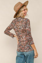 Load image into Gallery viewer, Floral Mock Neck Top
