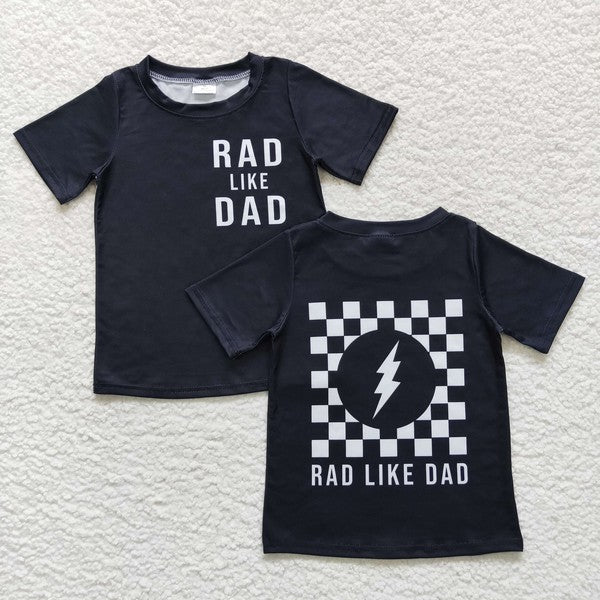 Boys Black Rad Like Dad Tee