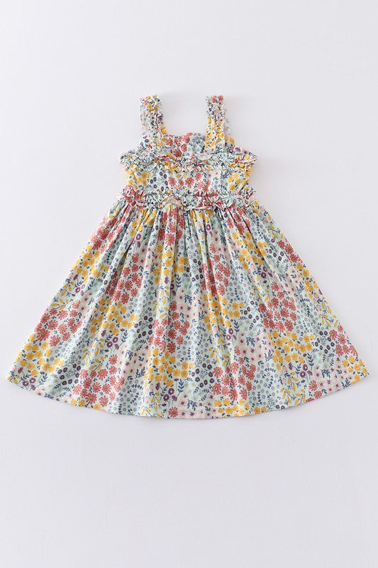 Girls Floral Print Dress