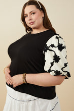 Load image into Gallery viewer, Black Embroidered Knit Top
