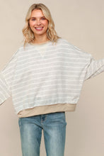 Load image into Gallery viewer, Grey Crew Neck Loose Fit Pullover Knit Top
