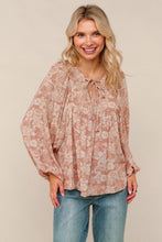 Load image into Gallery viewer, Floral V Neck Blouse
