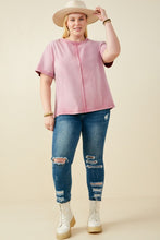 Load image into Gallery viewer, Mauve Raw Edge Detail Top
