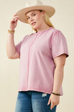 Load image into Gallery viewer, Mauve Raw Edge Detail Top
