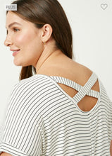 Load image into Gallery viewer, White /Black Stripped Top

