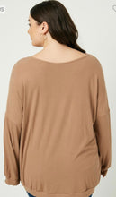 Load image into Gallery viewer, Taupe Ribbed Long Sleeve Tee
