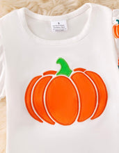 Load image into Gallery viewer, Girls Pumpkin Top and Bell Bottoms
