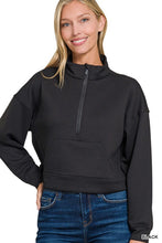 Load image into Gallery viewer, Black Scuba Half Zip
