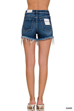 Load image into Gallery viewer, Zenana Dark Frayed Hem Shorts
