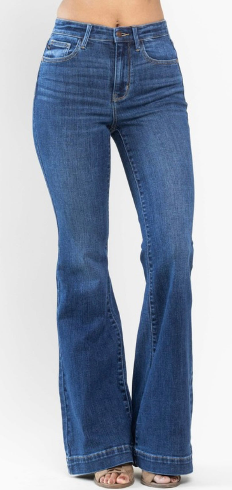 Judy Blue High Waisted Faire Wide Hem Jeans
