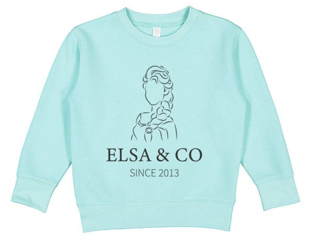Girls Ice Blue Elsa Sweatshirt