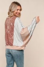 Load image into Gallery viewer, Mocha/Oatmeal Oversized Dolman Long Sleeve Top
