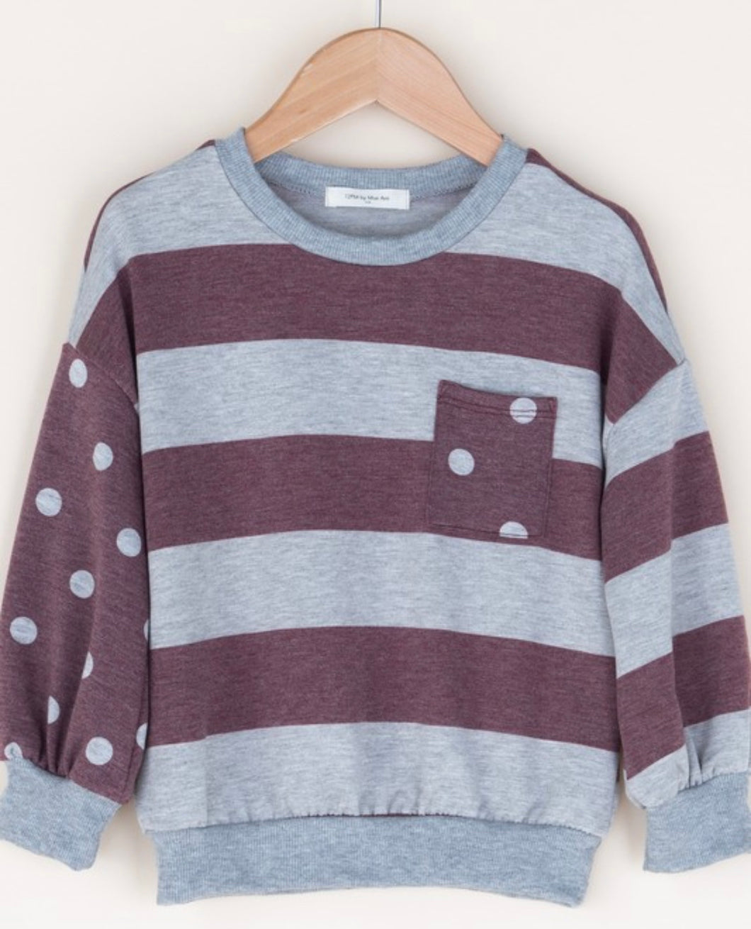 Girls Polka Dot and Stripe Top