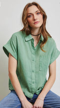 Load image into Gallery viewer, Green Cuffed Sleeve Top
