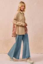 Load image into Gallery viewer, Bow Print Block Stripes Shirt Top
