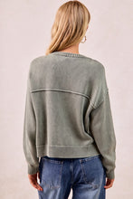 Load image into Gallery viewer, Vintage Olive V Neck Cardigan
