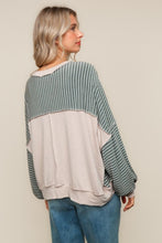 Load image into Gallery viewer, Olive Crew Neck Loose Fit Pullover Knit Top
