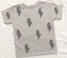 Load image into Gallery viewer, Boys Grey Lightening Bolt Tee
