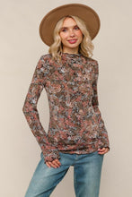 Load image into Gallery viewer, Floral Mock Neck Top
