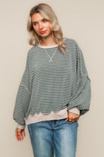 Load image into Gallery viewer, Olive Crew Neck Loose Fit Pullover Knit Top

