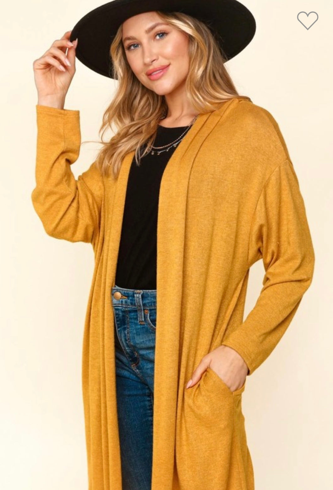 Butterscotch Medi Length Cardigan