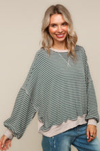 Load image into Gallery viewer, Olive Crew Neck Loose Fit Pullover Knit Top
