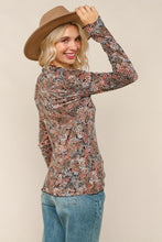 Load image into Gallery viewer, Floral Mock Neck Top
