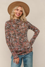 Load image into Gallery viewer, Floral Mock Neck Top

