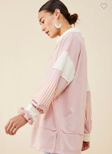Load image into Gallery viewer, Pink Blocked Knit Rugby Shirt
