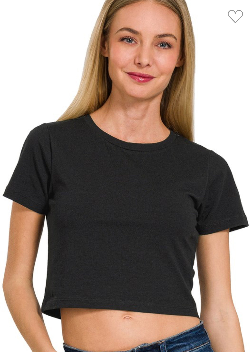 Black Cropped Tshirt