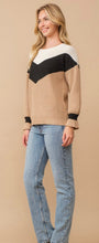 Load image into Gallery viewer, Neutral Chevron Ribbed Sweater
