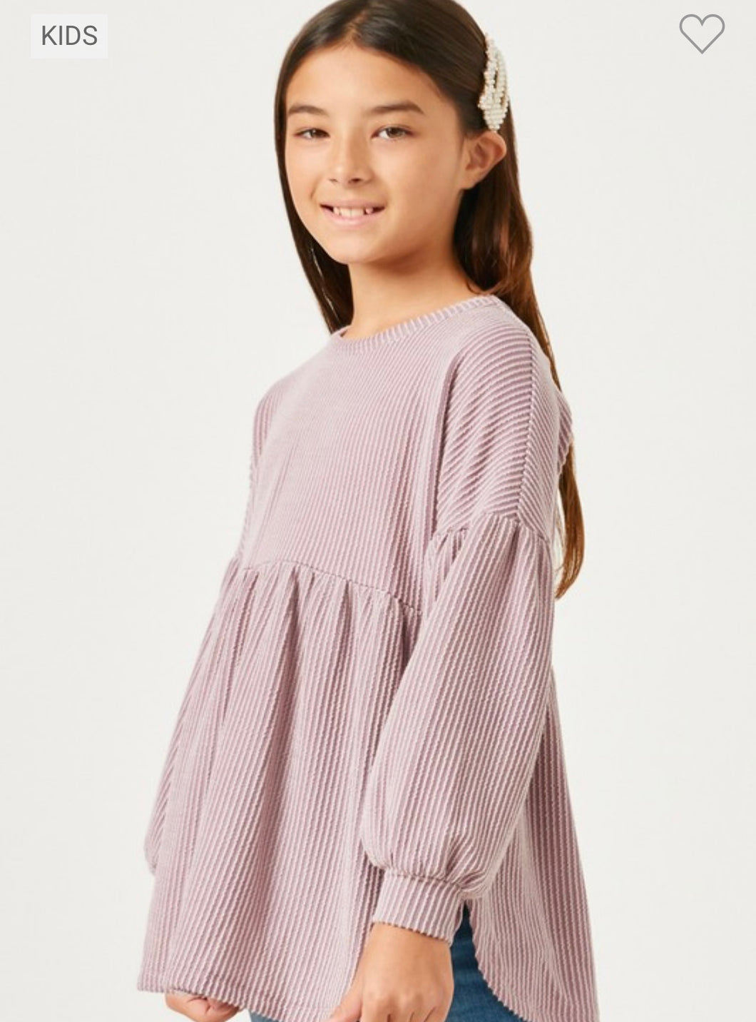 Girls Mauve Knit Top