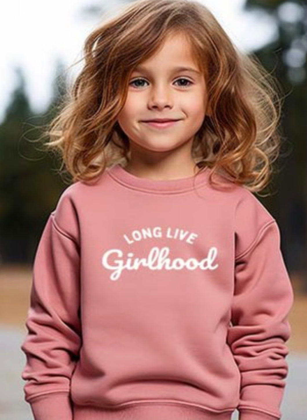 Girls Mauve Long Live Girlhood Sweatshirt