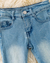Load image into Gallery viewer, Girls Light Blue Bell Bottom Jeans
