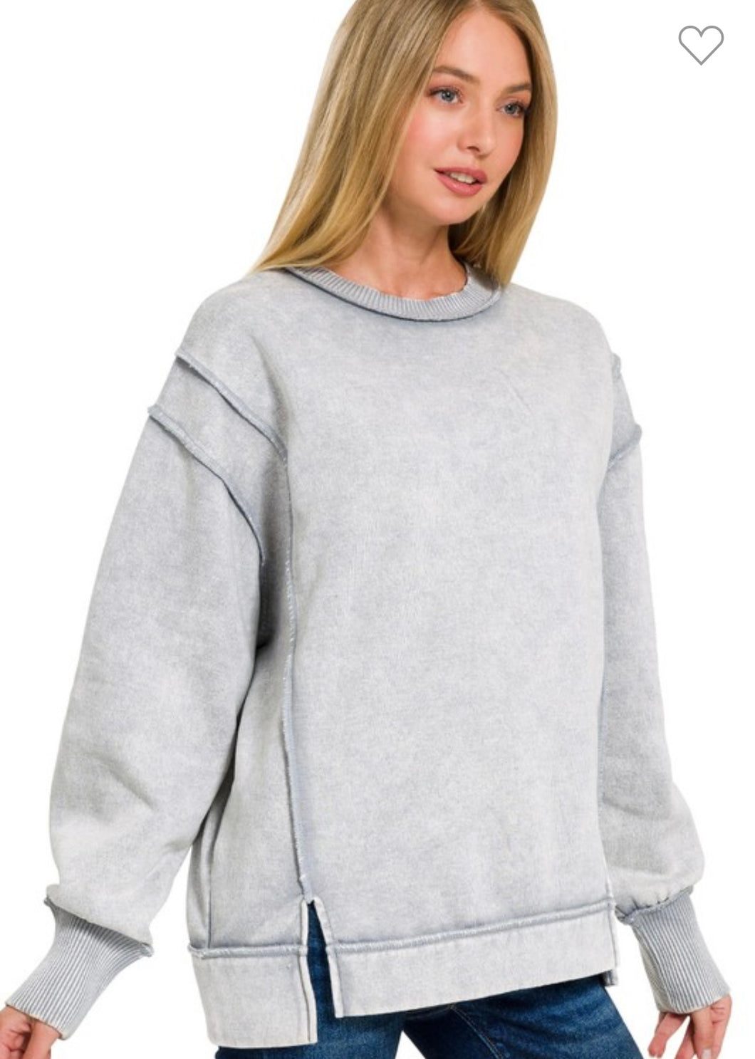 Sleet Acid Washed Sweatshirt