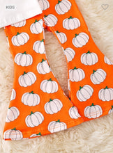 Load image into Gallery viewer, Girls Pumpkin Top and Bell Bottoms
