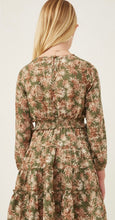 Load image into Gallery viewer, Girls Olive Smocked Dress
