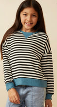 Load image into Gallery viewer, Girls Striped Crew
