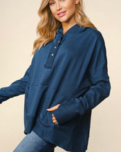 Load image into Gallery viewer, Teal Snap Button Pullover
