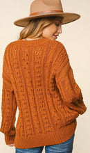 Load image into Gallery viewer, Rust Cable Knit Sweater

