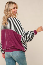 Load image into Gallery viewer, Burgundy Crew Neck Loose Fit Pullover Knit Top
