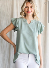 Load image into Gallery viewer, Mint Ribbed Knit Top
