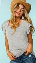 Load image into Gallery viewer, Grey V Neck Top
