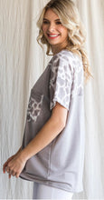Load image into Gallery viewer, Grey Animal Print Top
