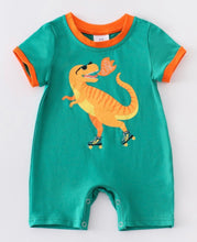 Load image into Gallery viewer, Green Dinosaur Romper
